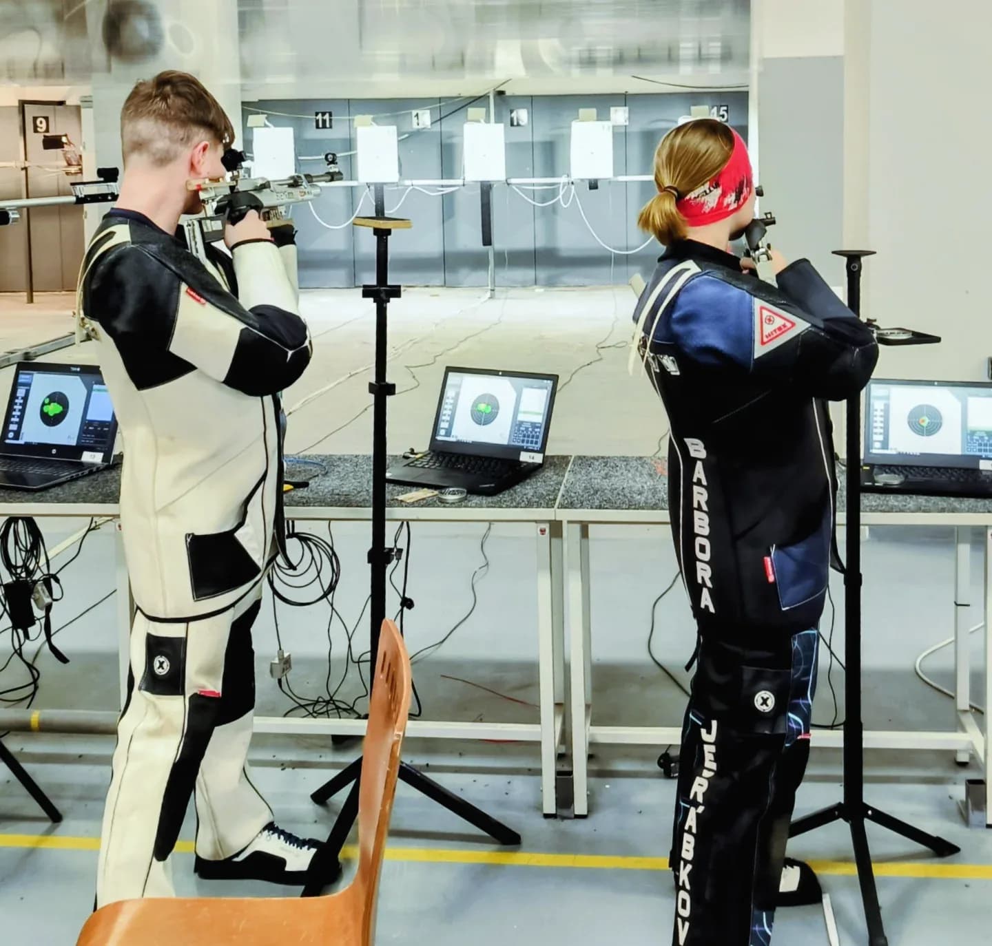 Sportovni strelci SSK Slatina Brno na treninku